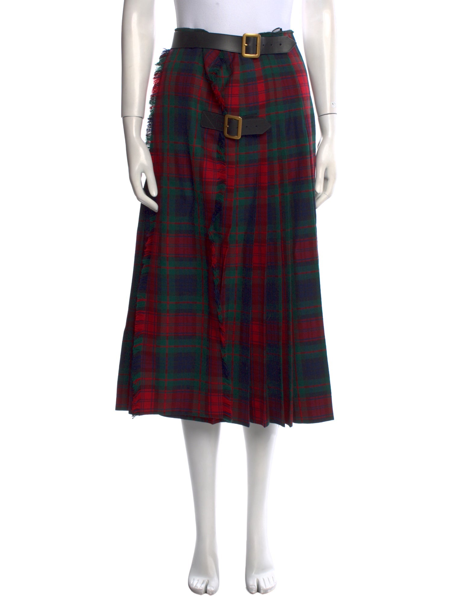 Burberry Wool Midi Length Skirt
