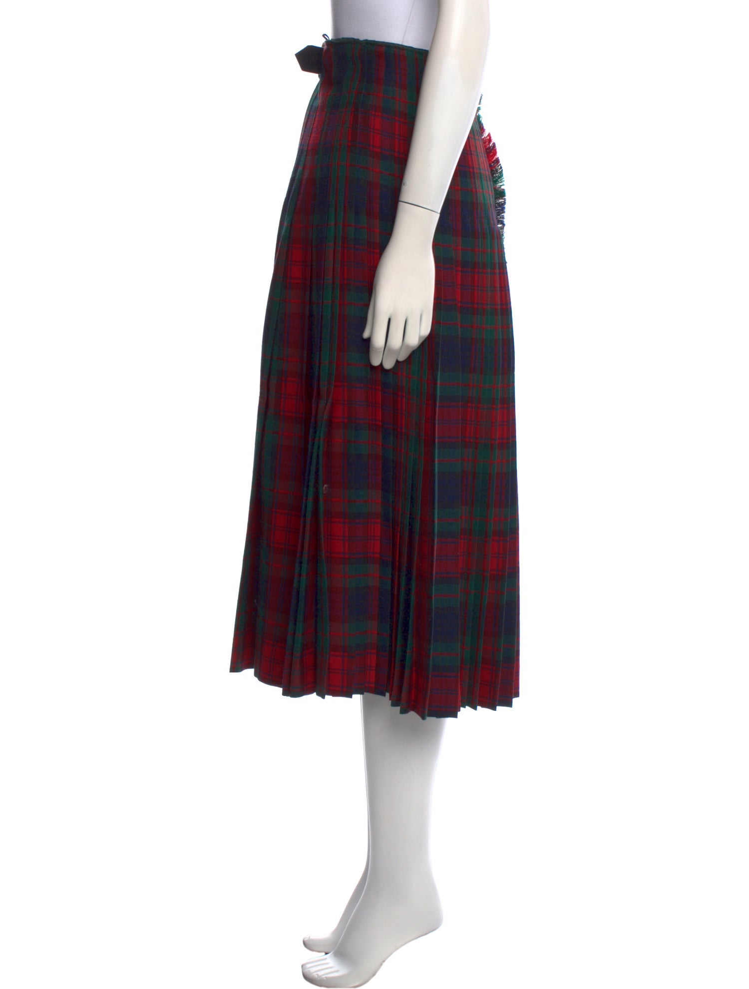 Burberry Wool Midi Length Skirt