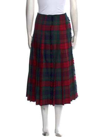 Burberry Wool Midi Length Skirt