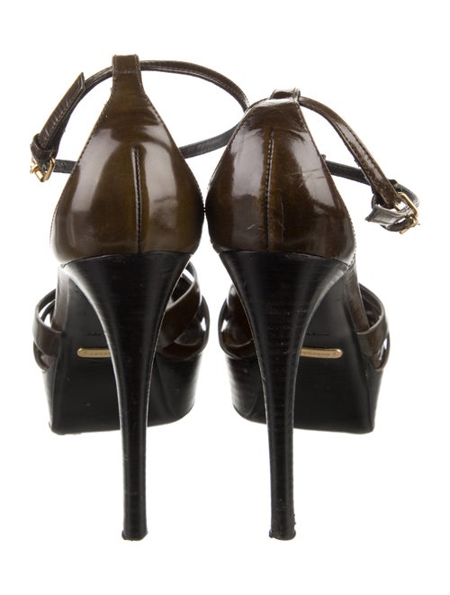 Burberry Leather T-Strap Sandals