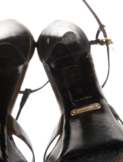 Burberry Leather T-Strap Sandals