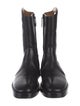 Burberry Leather Cutout Accent Western Boots