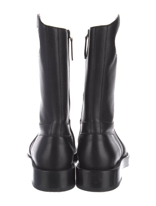 Burberry Leather Cutout Accent Western Boots