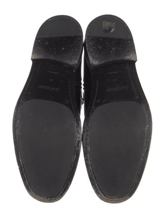 Burberry Leather Cutout Accent Western Boots