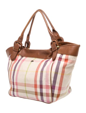 Burberry Prorsum Rainbow Check Tote