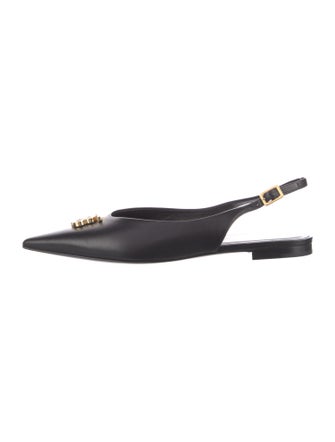 Burberry Leather Slingback Flats
