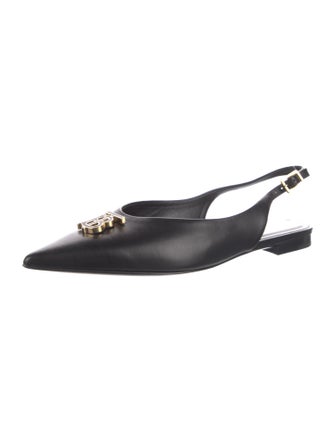 Burberry Leather Slingback Flats