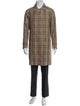 Burberry Plaid Print Overcoat