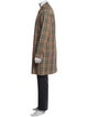 Burberry Plaid Print Overcoat