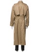 Burberry Nova Check Pattern Wool Trench Coat