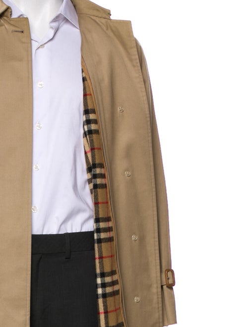 Burberry Nova Check Pattern Wool Trench Coat
