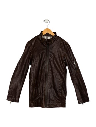 Burberry Kids Leather Biker Jacket