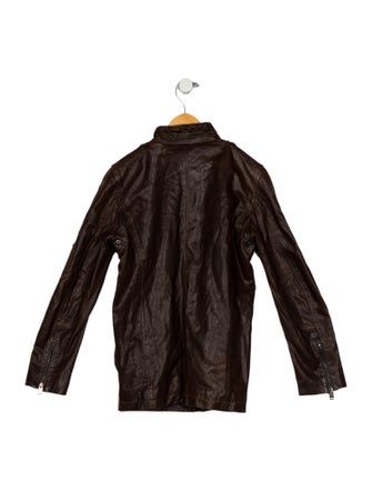 Burberry Kids Leather Biker Jacket