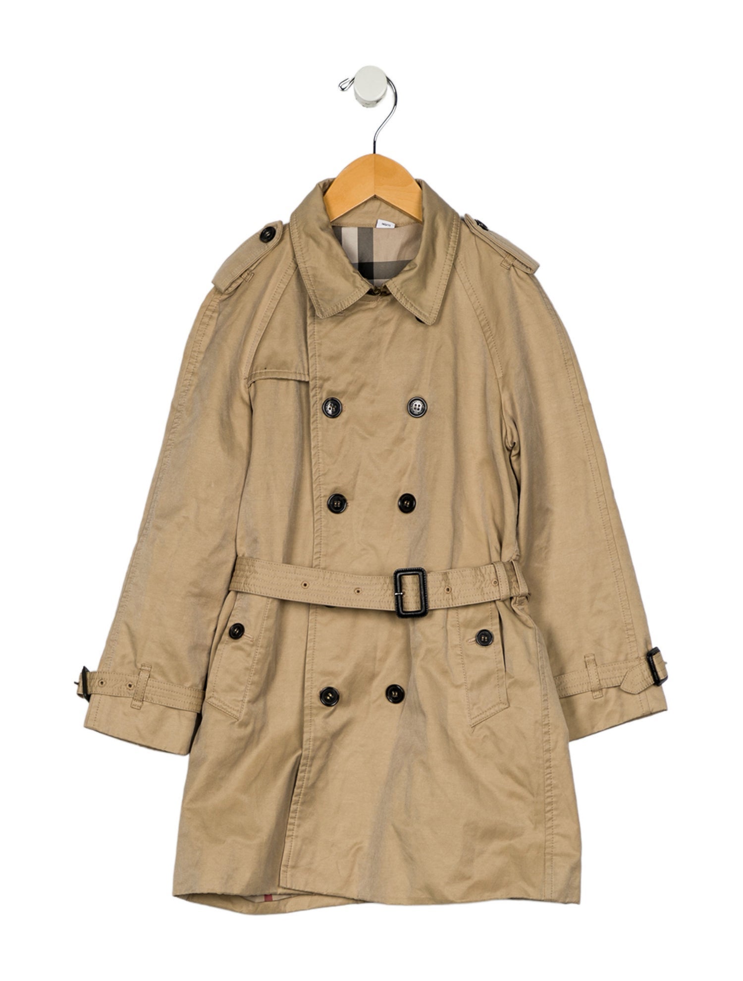 Burberry kid boys' neutral coat