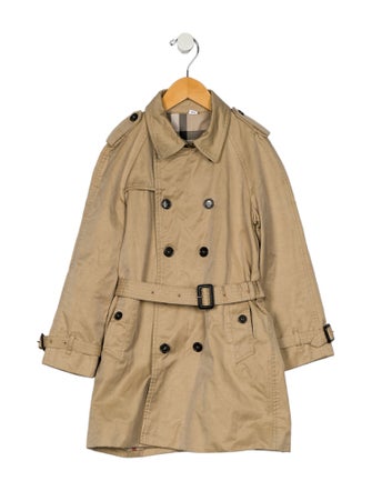 Burberry kid boys' neutral coat
