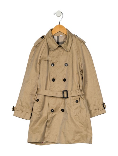 Burberry kid boys' neutral coat