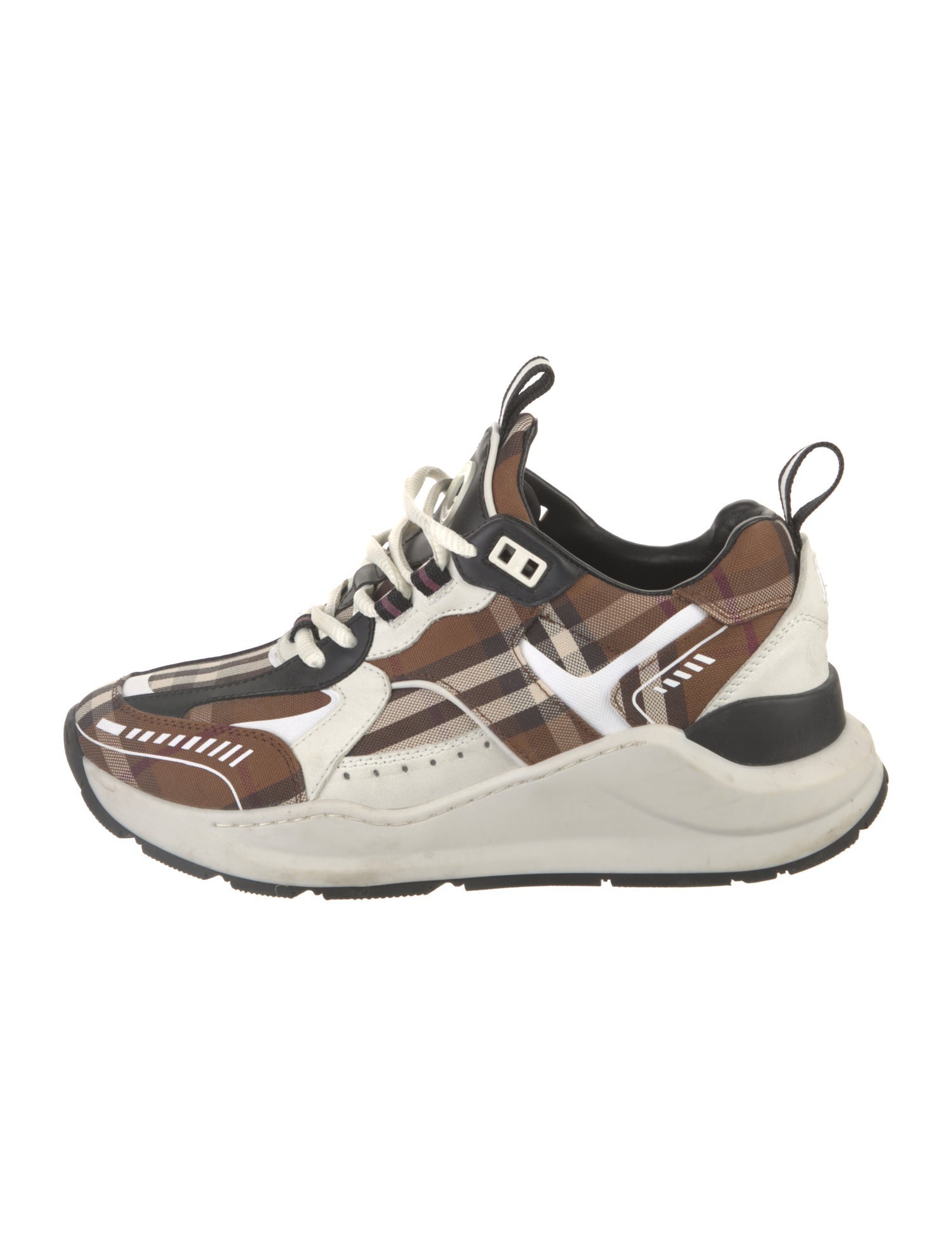 Burberry House Check Pattern Canvas Chunky Sneakers