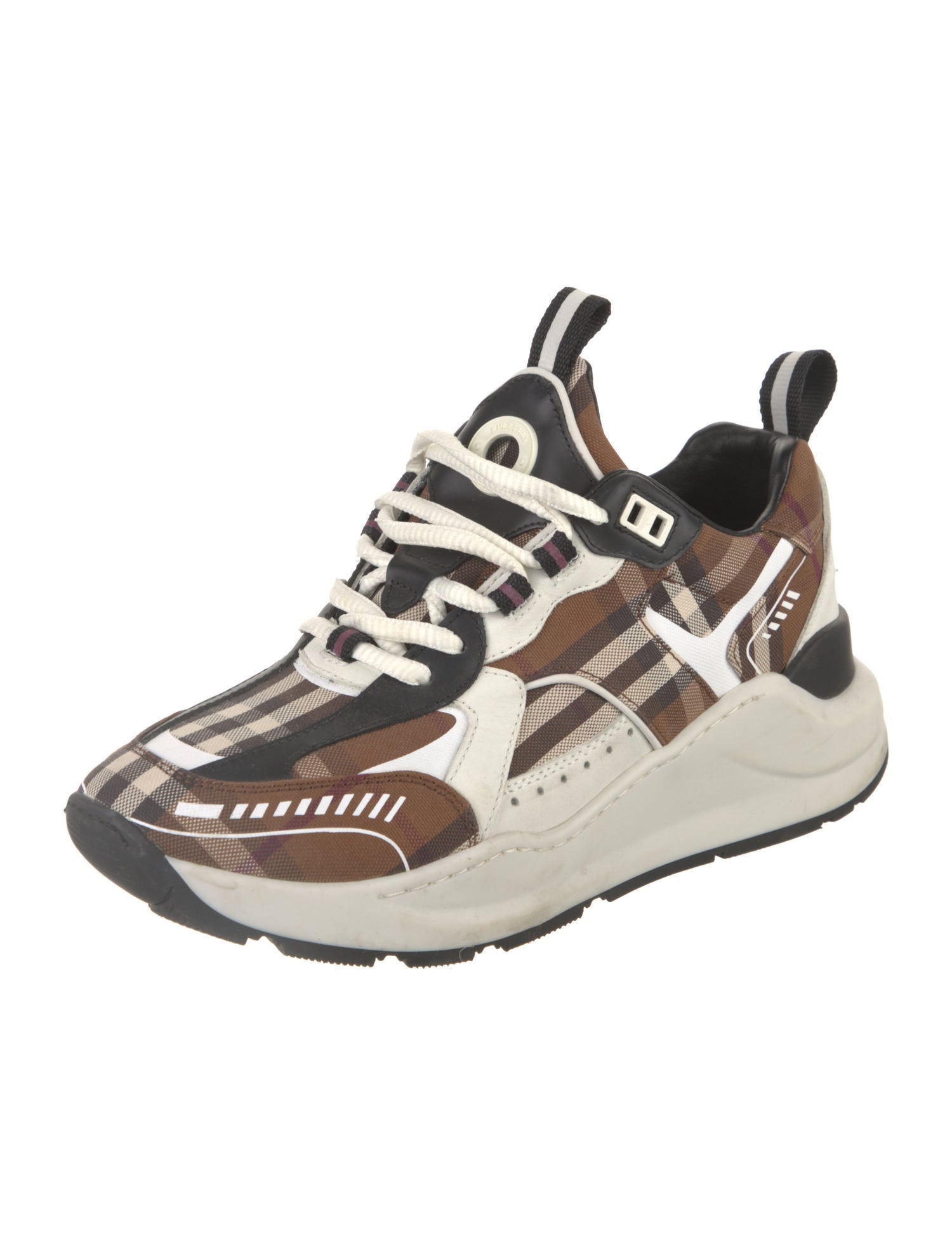 Burberry House Check Pattern Canvas Chunky Sneakers