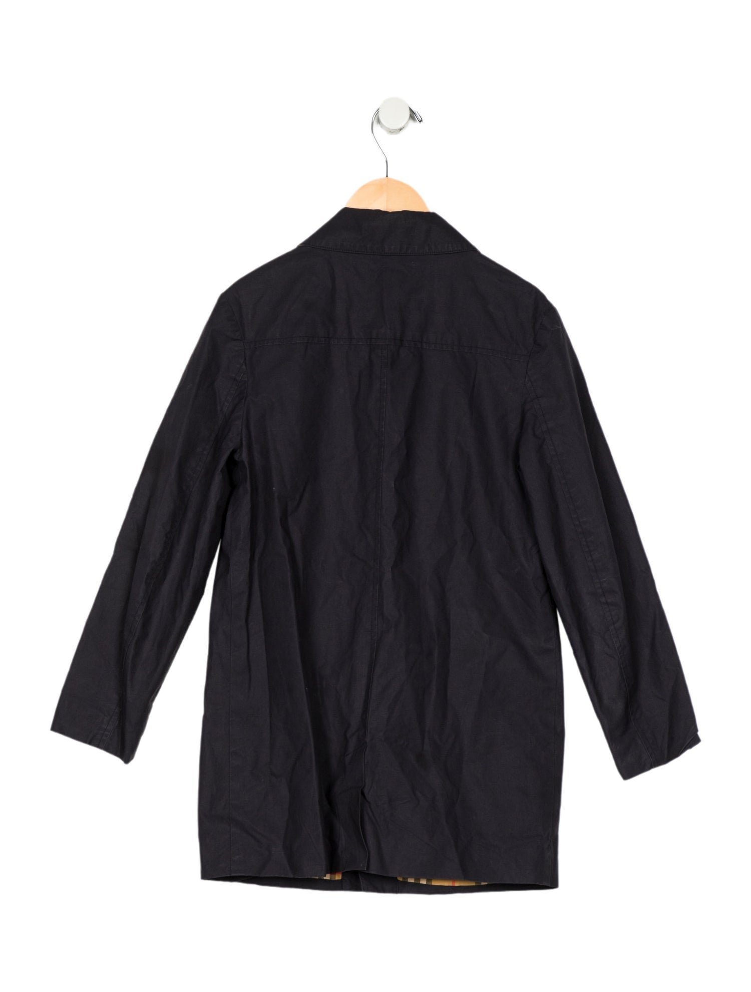 Burberry kid girls' blue coat