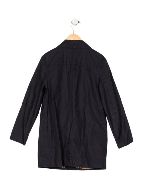 Burberry kid girls' blue coat