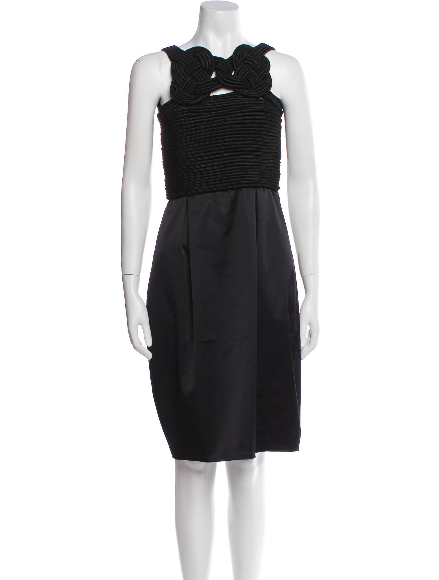 Burberry Square Neckline Knee-Length Dress