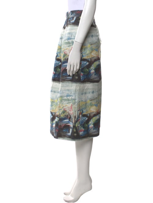 Burberry Printed Midi Length Skirt