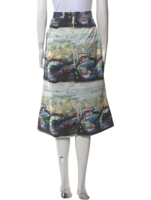 Burberry Printed Midi Length Skirt