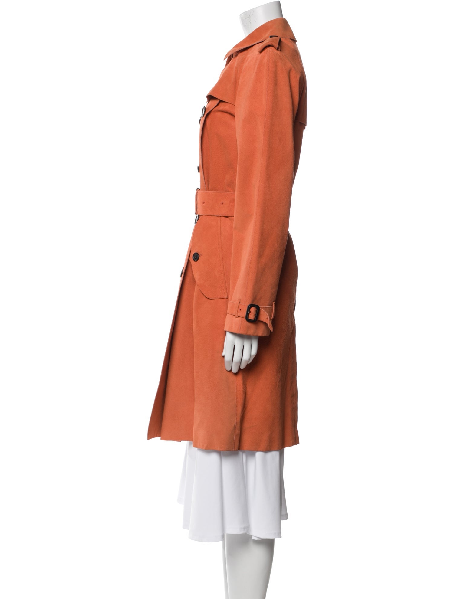 Burberry London Suede Trench Coat