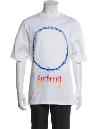 Burberry Graphic Print Mock Neck T-Shirt