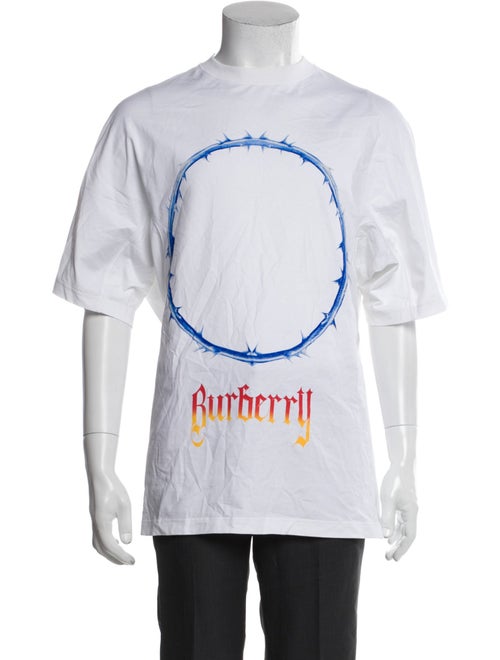 Burberry Graphic Print Mock Neck T-Shirt