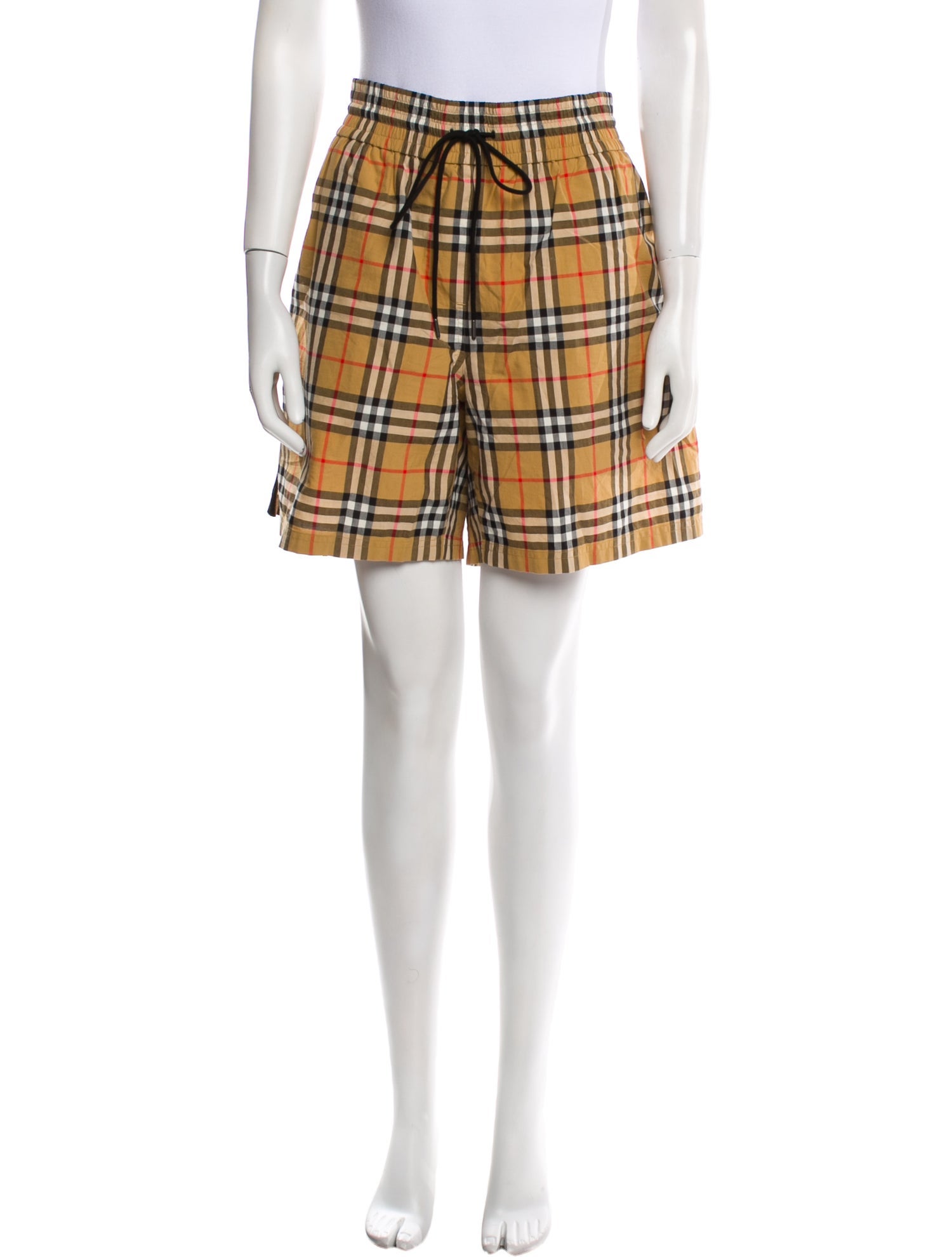 Burberry Plaid Print Knee-Length Shorts