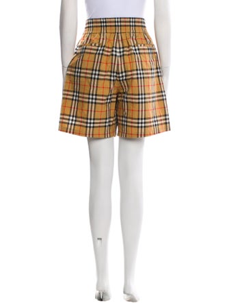 Burberry Plaid Print Knee-Length Shorts