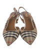 Burberry Canvas Printed Slingback Pumps