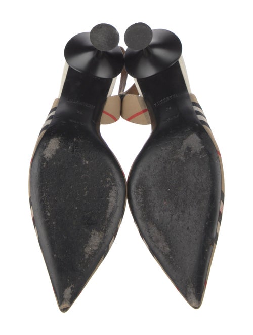 Burberry Canvas Printed Slingback Pumps