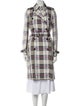 Burberry London Plaid Print Trench Coat