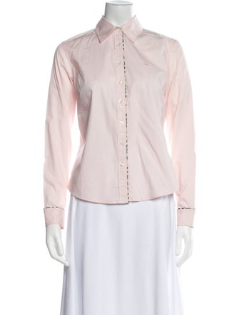 Burberry London Long Sleeve Button-Up Top