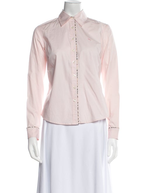 Burberry London Long Sleeve Button-Up Top