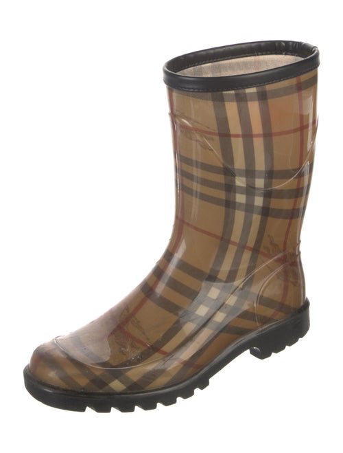 Burberry House Check Pattern Rubber Rain Boots