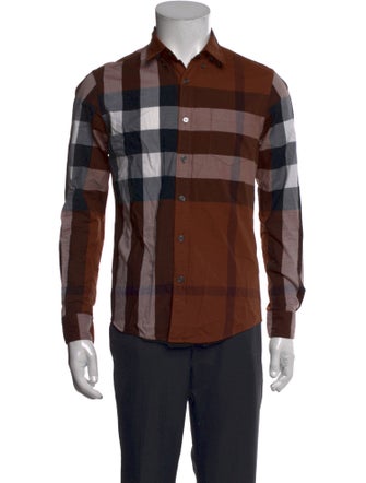Burberry Exploded Check Pattern Long Sleeve Shirt