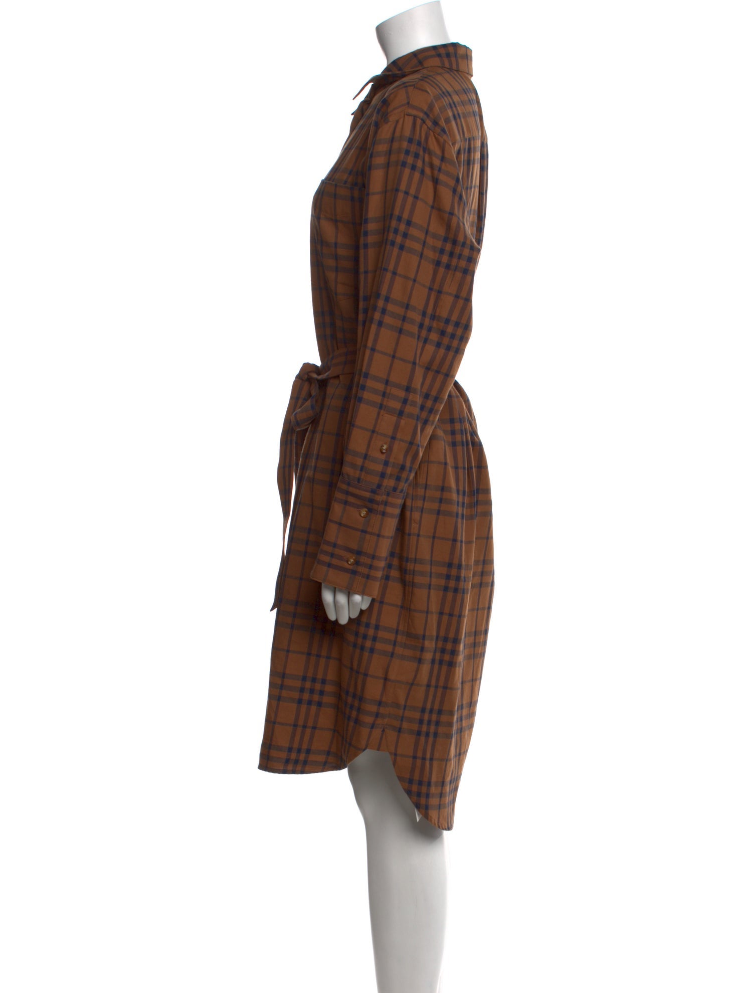 Burberry Plaid Print Midi Length Dress w/ Tags
