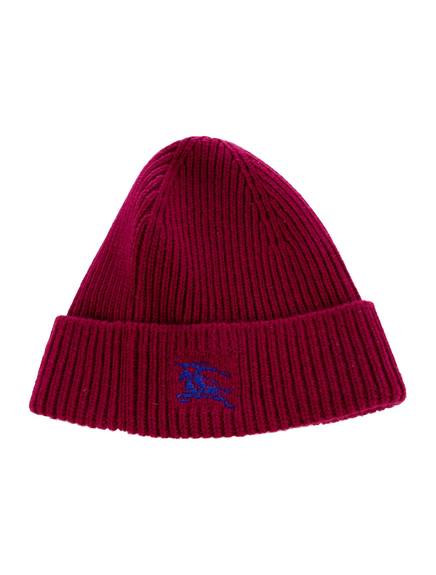 Burberry burgundy and blue beanie w/Tags