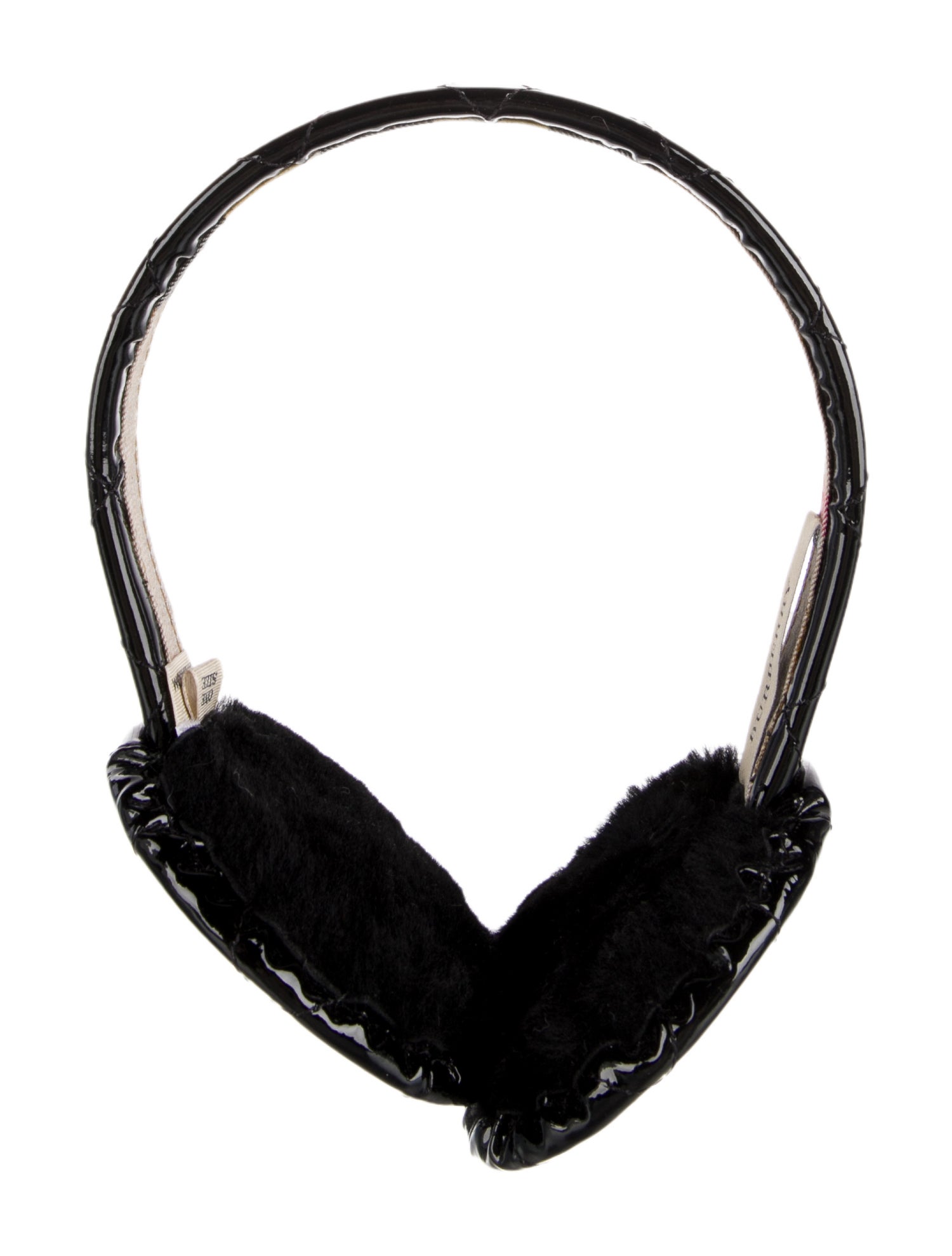 Burberry Burberry Quilted Patent Leather Ear Muffs
