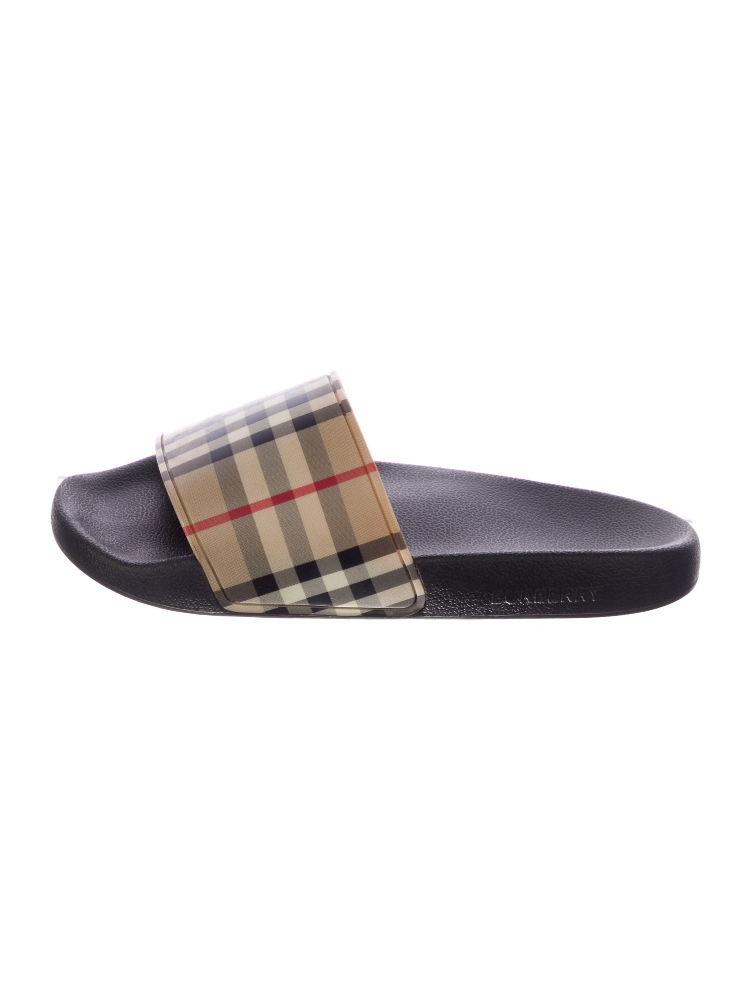 Burberry Nova Check Pattern Rubber Slides