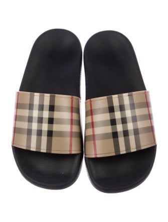 Burberry Nova Check Pattern Rubber Slides