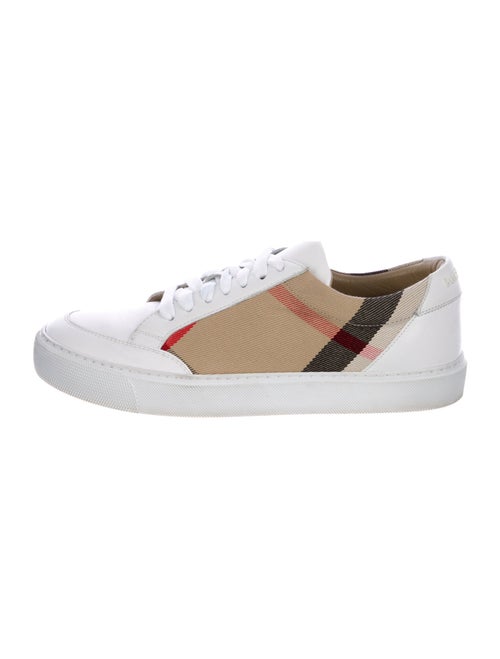 Burberry House Check Pattern Leather Sneakers