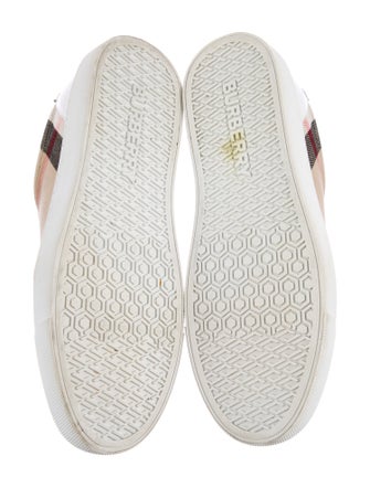 Burberry House Check Pattern Leather Sneakers