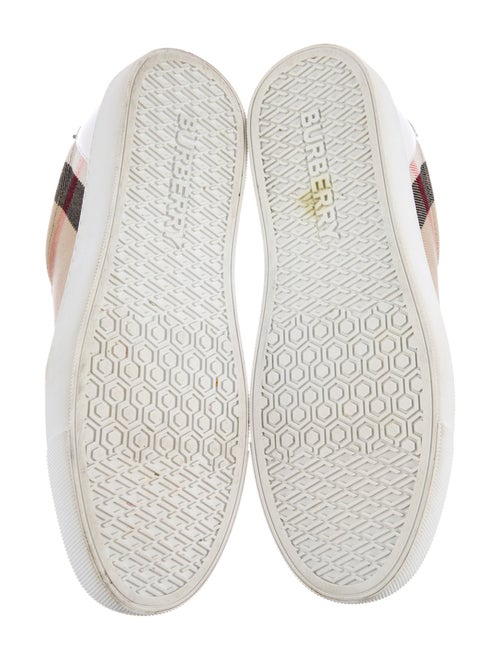 Burberry House Check Pattern Leather Sneakers
