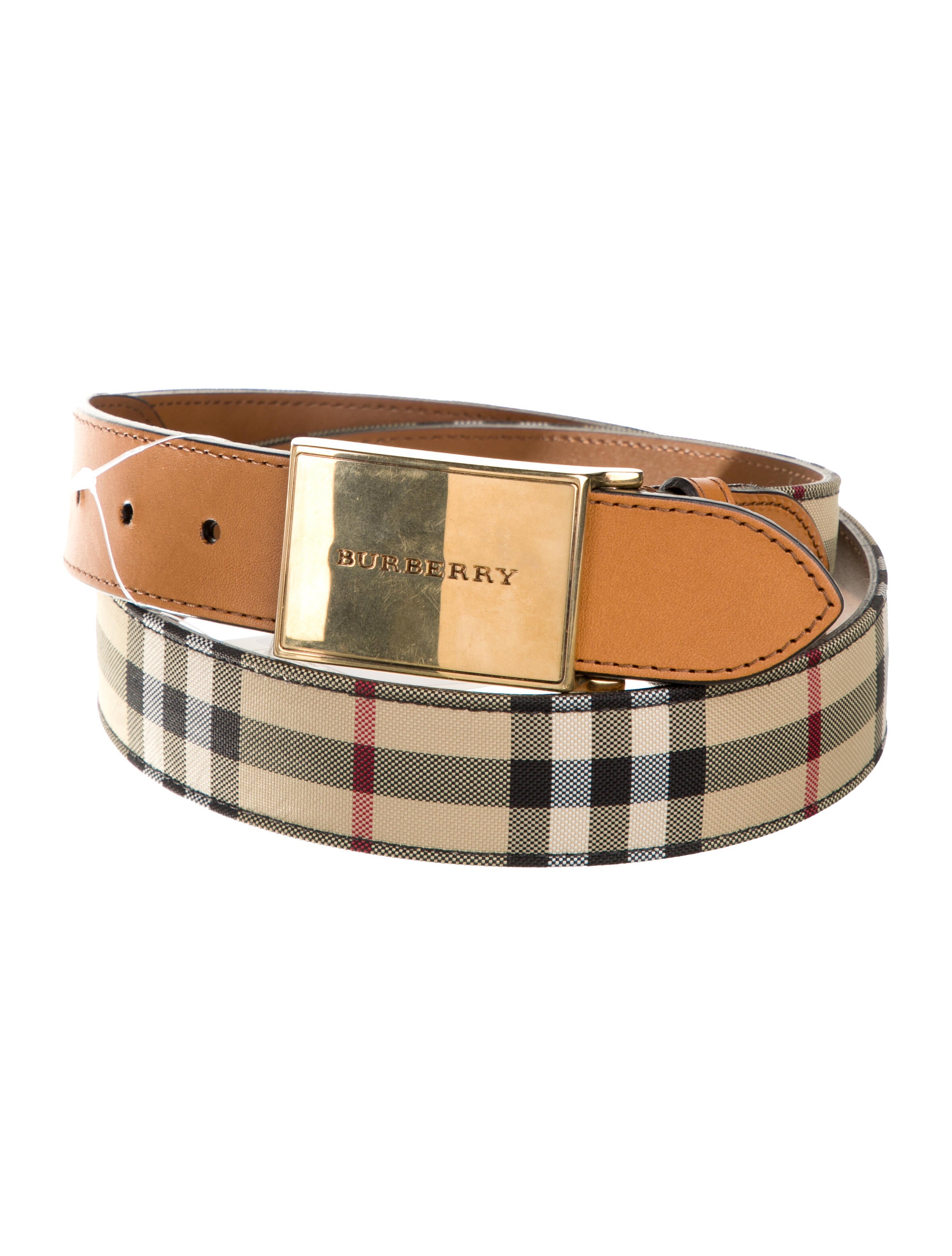 Burberry House Check Pattern Canvas Waist Belt