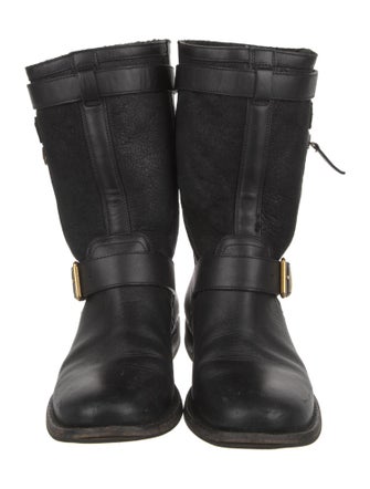 Burberry Leather Moto Boots