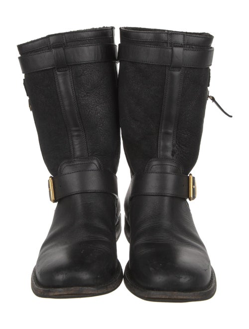 Burberry Leather Moto Boots